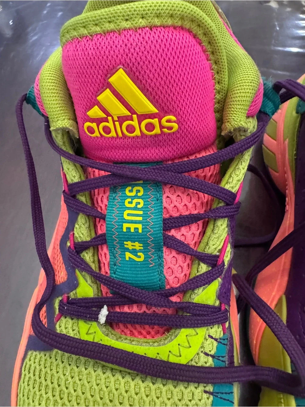 adidas Kids Lime, Pink & Teal Mesh Sneakers